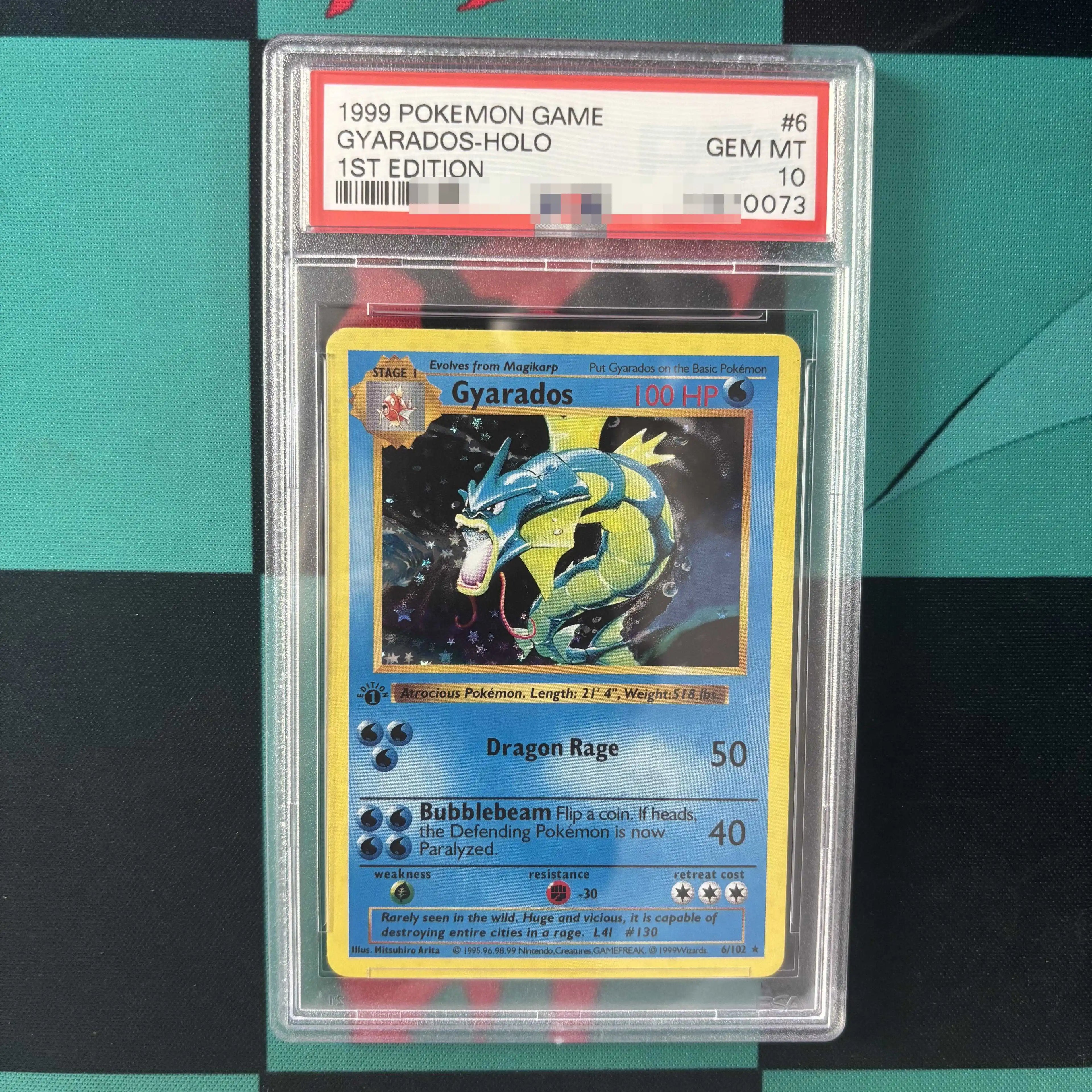DIY 1999 PTCG GAME English Version 1ST EDITION CHARIZARD BLASTOISE Collection Card 10Points Rating Card Anime Game Card Gift Toy