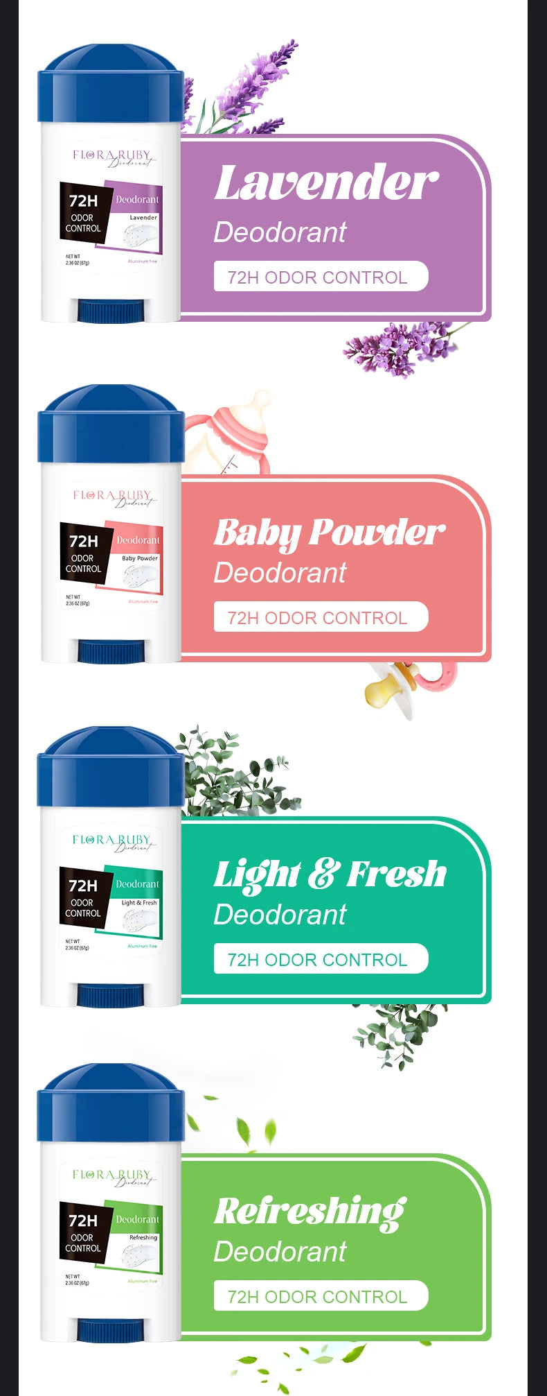 Body Odor Remove Cream Underarm Bad Smell Sweating Solid Perfume Elegant Long-lasting Fragrances Cream Plant Aroma Deodorants ﻿