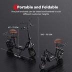 ISCOOTER i12 Adult Electric Scooter 500W Motor E- Scooter 36V7.5AH Battery Electric Scooter 12 Inch Road Tire Electric Scooter