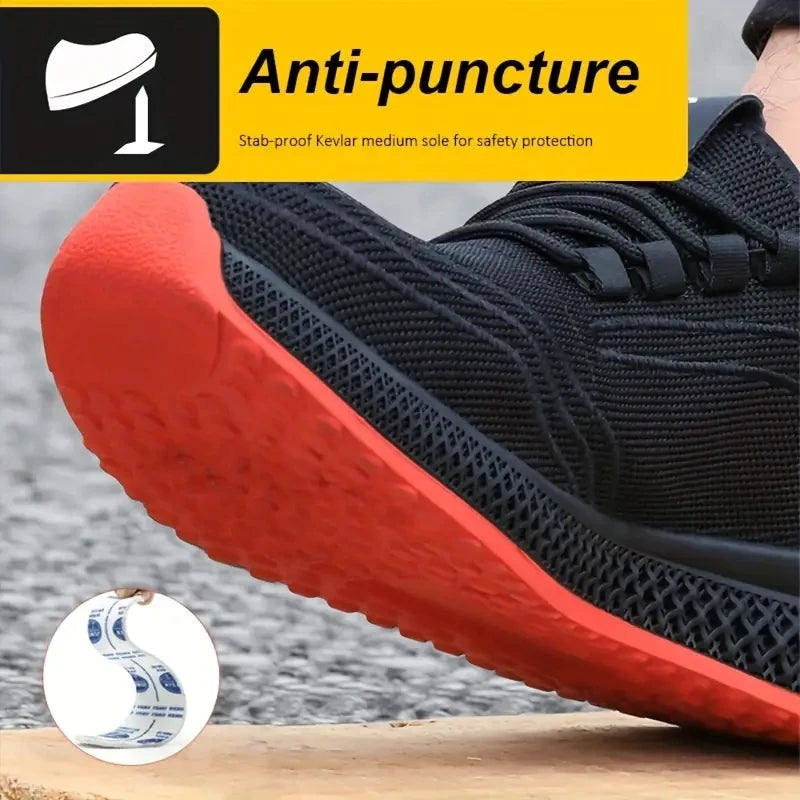 Puncture Proof Breathable Work Safety Boots Anti-stab Safety Shoes Men Steel Toe Shoes Man Construction Work Shoes Protective Sh