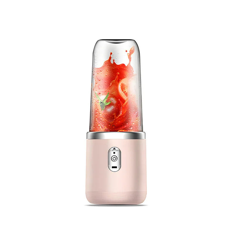 High-Speed Portable Juicer Cup, USB Rechargeable Blender with 6-Blade Head for Fresh Juice, Shakes & Travel