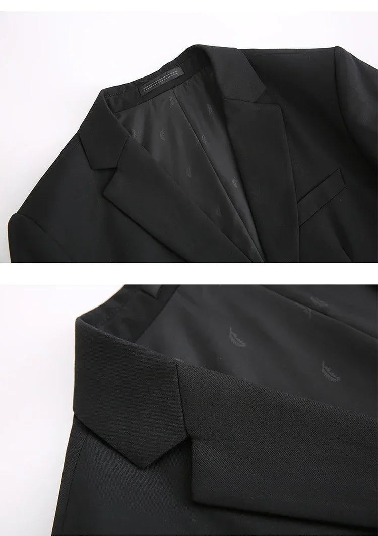 S-7XL Suit New (Blazer+ Vest + Pants) Korean Version of Slim-fit Work Clothes Fashion Business Men Casual Wedding Gentleman Suit