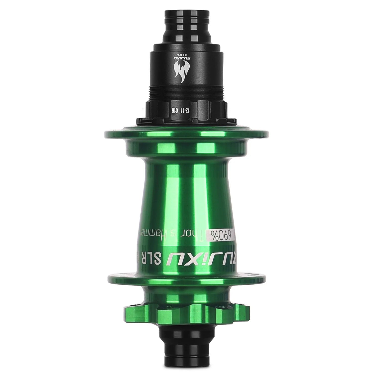 green RUJIXU SLR I9 690 Click Hub 7 Bearing MTB Mountain Bike Hub Front Rear 32Holes QR TA BOOST Disc Brake Bicycle MS/XD Hubs