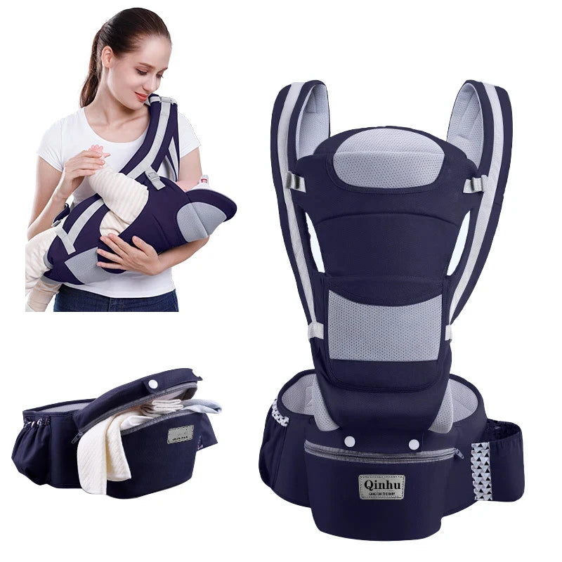Newborn Ergonomic Baby Carrier Backpack Infant Baby Hipseat Carrier Front Facing Ergonomic Kangaroo Baby Wrap Sling Travel Ürün ana görseli