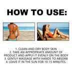 Tanning Gel for Deep Bronze Glow with Coconut Oil and Carrot Seed Oil for Outdoor Tanning to get Sun Kissed Skin Deep Hydration