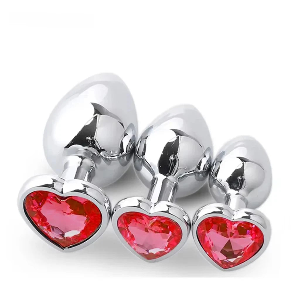Metal Anal Plug for Women Men Couples Butt Plug Butt Toy Adult Game Masturbator Anal S/M/L Diamond Sex Toy for Adult Products Main image
