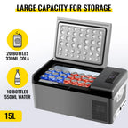 VEVOR 15L-55L portable small refrigerator car refrigerator car truck mini cooler, suitable for driving, traveling, and home use