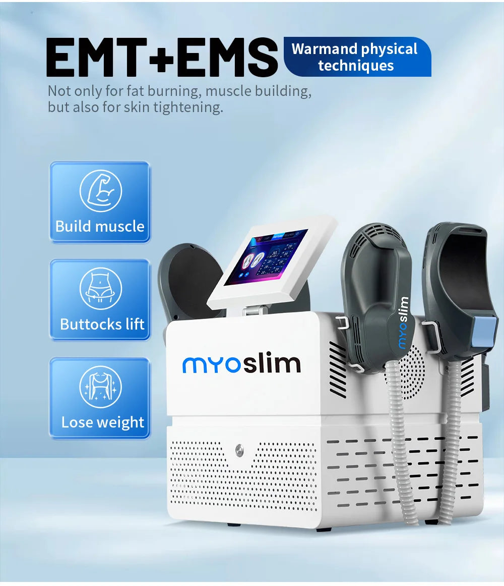 Newest Myoslim Neo RF EMS Body Sculpting Butt Lift EMS Machine 6500W HI-EMT Muscle Stimulator Body Shaping Massage Equipment