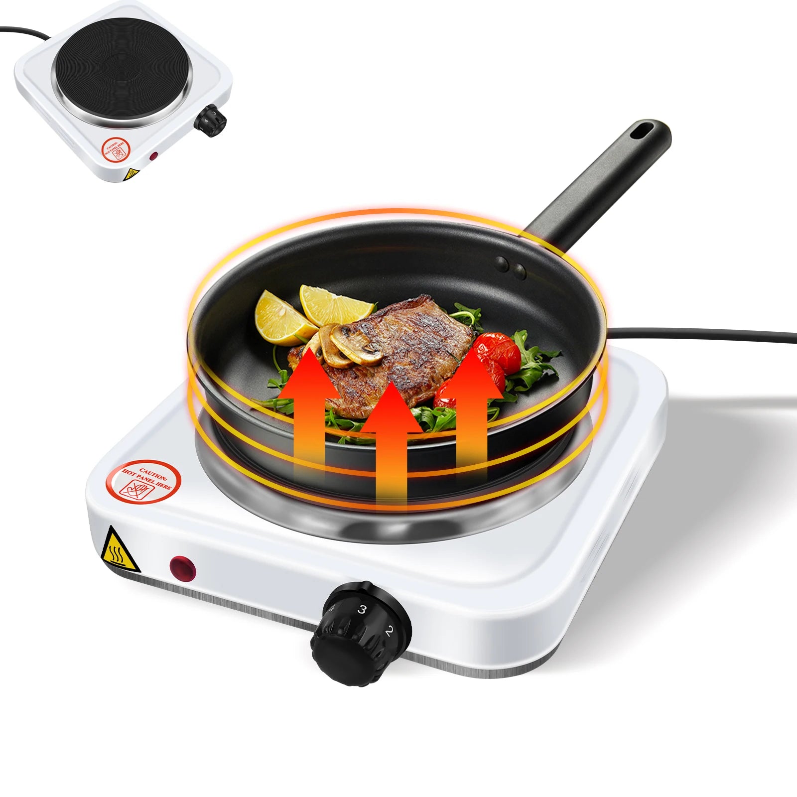 5-Speed 1000W Electric Stove Hot Plate Iron Burner Home Kitchen Cooker Coffee Heater Household Cooking Appliances Ürün ana görseli