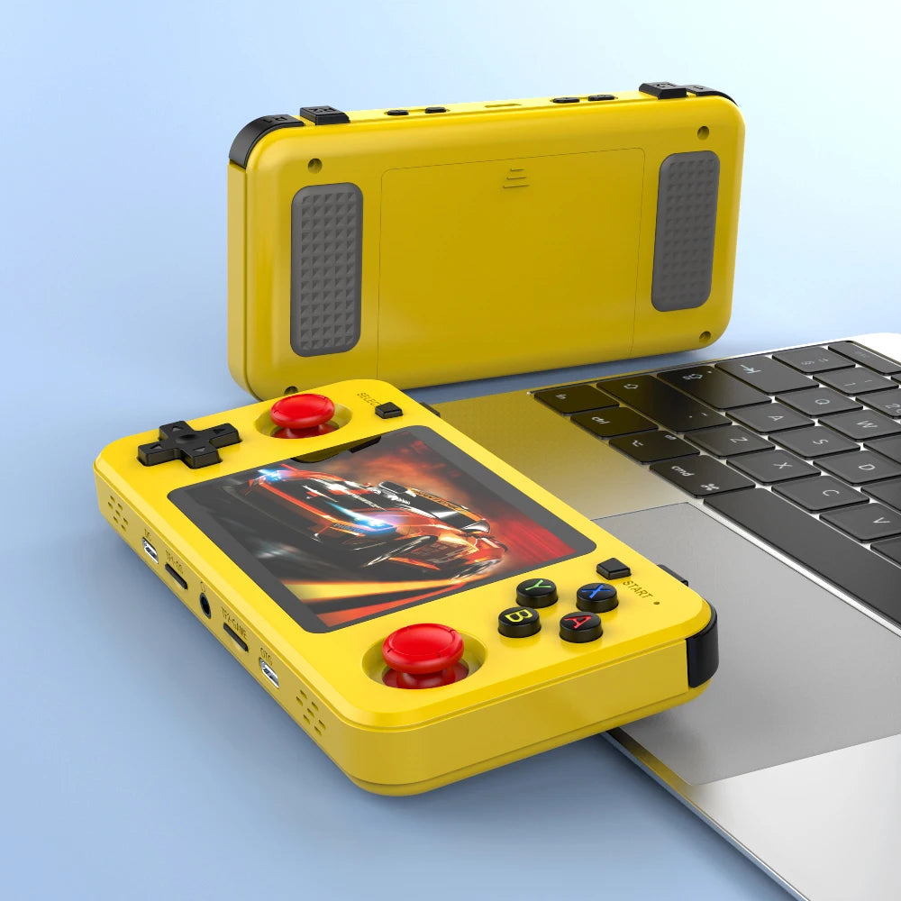 BOYHOM Green R36H Retro Video Game Console 3.5‘’ IPS Screen RK3326 3000 mAh Open Linux System Portable Player 64GB 128GB