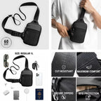 Mini Crossbody Bag for Men with Stainless Steel Lock RFID Anti-Theft Mobile Phone Single Shoulder Bag handbags Fashionable 2026