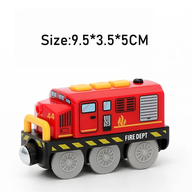 RC Electric Train Set Locomotive Magnetic Train Diecast Slot Toy Fit for Brand Wooden Railway Tracks Toys for Children Gifts