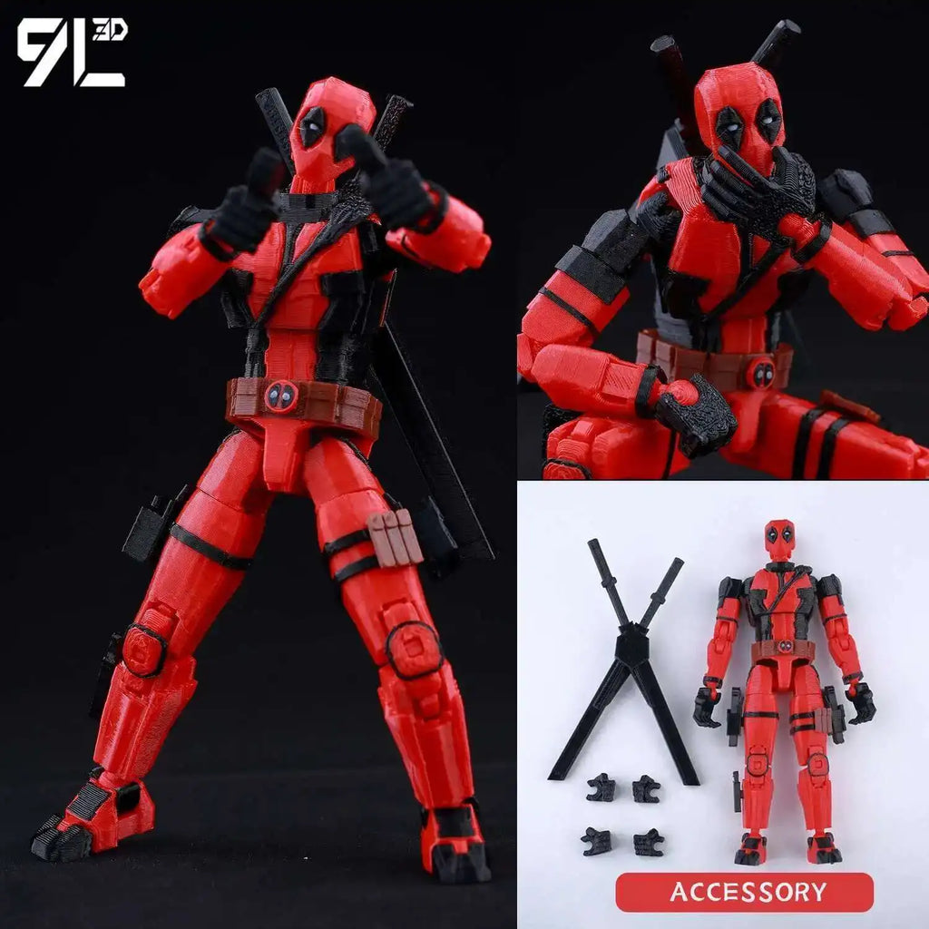 9L3D Printed Deadpool Wolverine Batman Spider-Man Venom Action Figures Dummy13 Lucky13 T13  Anime Model Toys Collectors Gifts