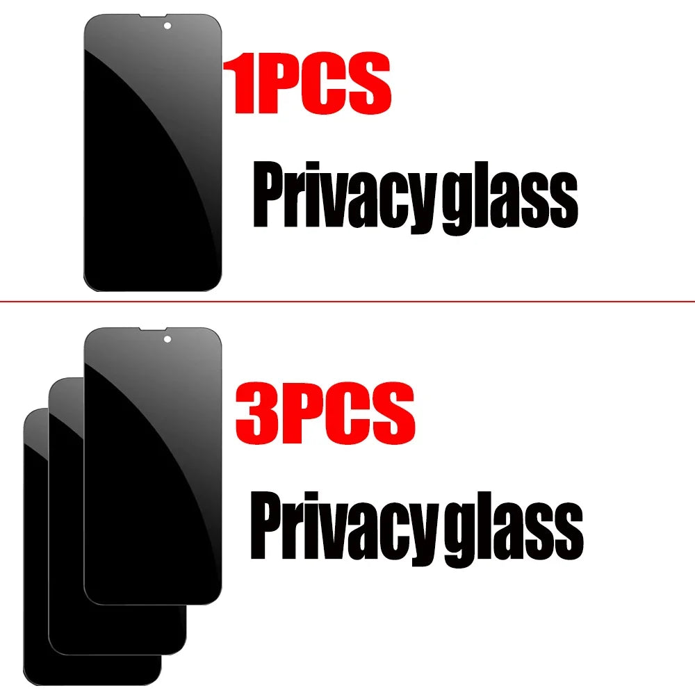 1/3/5 PCS Anti Spy Tempered Glass For iPhone 17 16 15 Pro Max Privacy Screen Protector iPhone 16 Front Film iPhone 15 14 Plus verre trempe iphone 17 16e 14 13 12 11 Privacy Film Secondary image