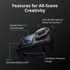 DJI Osmo Action 5 pro camera 1/1.3″ Sensor 4hrs Extended Battery Life, 4K/120fps Video Camera