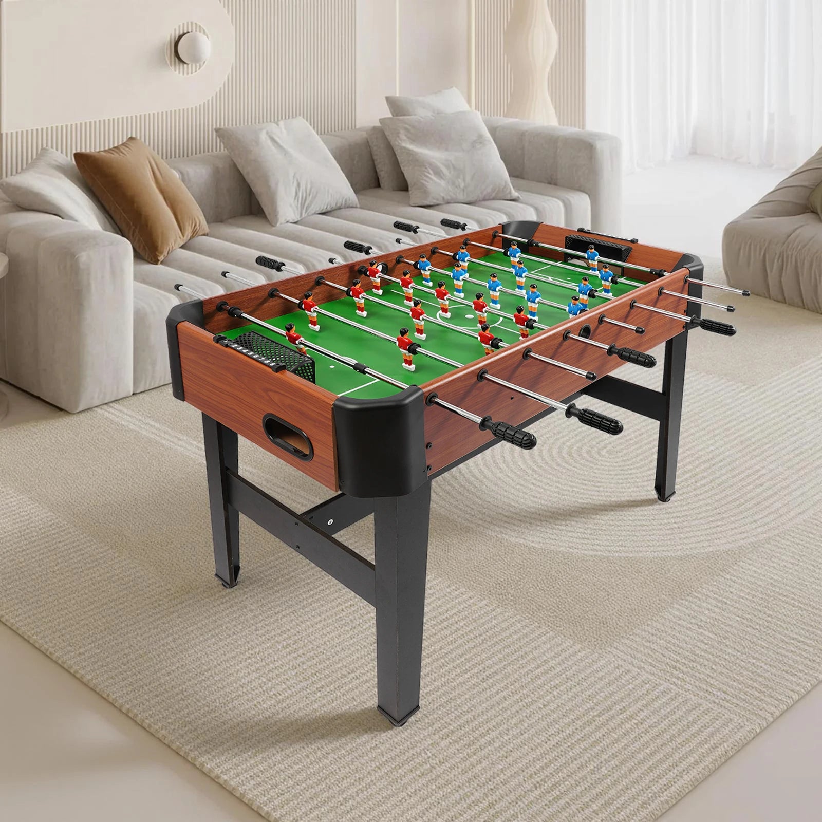 Foosball Table Soccer Table Game 8 Rods Tabletop Football Game 47x24in Indoor Entertainment for Kids Adults Home Game Room