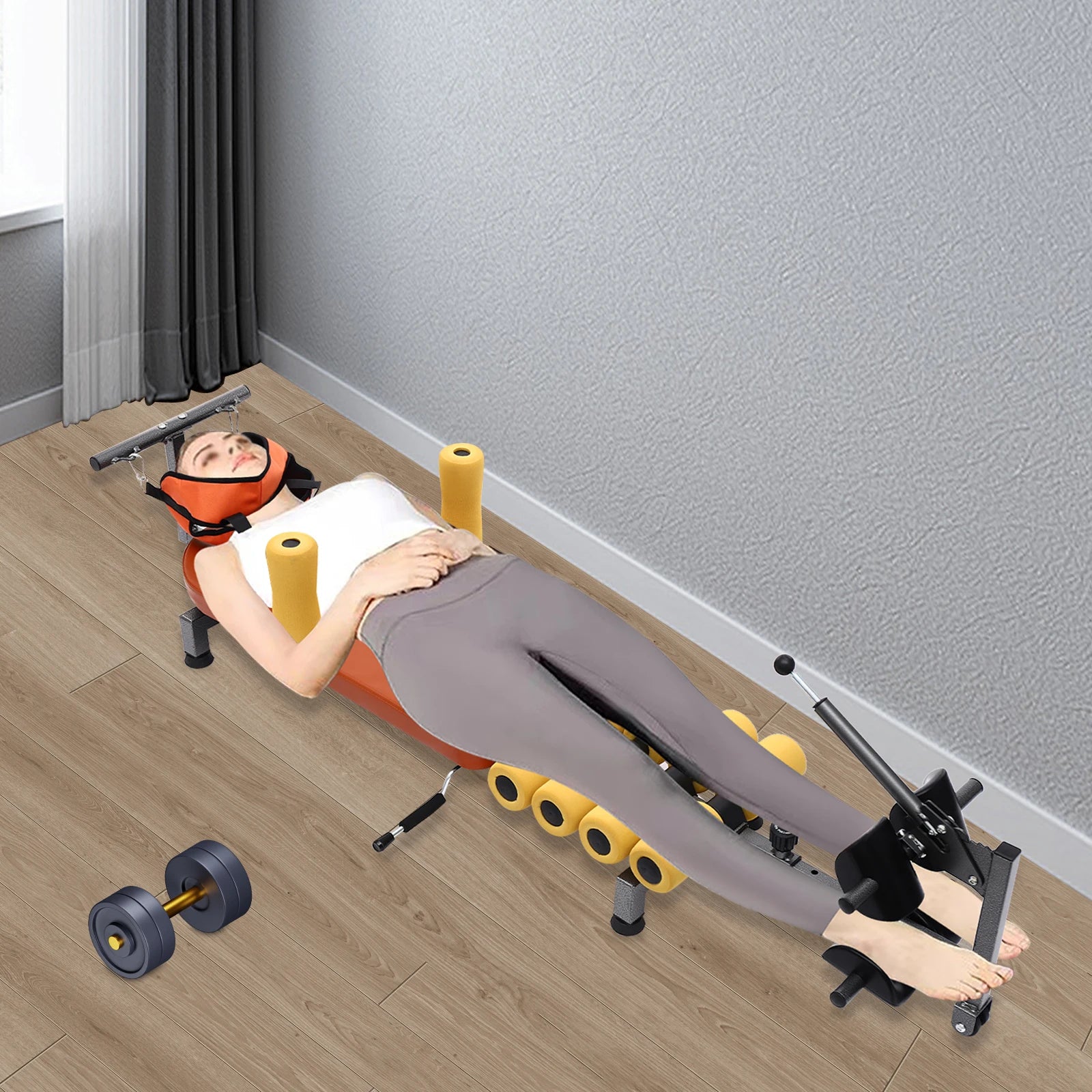Training Bench Back Adjustable Stretch Bench Neck Stretcher for Tension Relief Portable Spine Stretching Device Ürün ana görseli