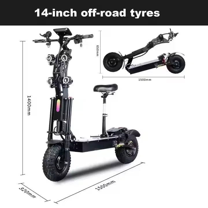 Toursor X14 Electric Scooter 10000W 14 Inch 72V Off-Road Adult Foldable Scooter New EU Express Duty Free 2025
