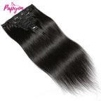 Clip In Hair Extensions Human Hair Brazilian Thick Straight Clip In Natural Color Clip Ins Remy Hair 22 24 26 28 Inch For Women 120g/PC