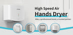 AIKE Automatic Hand Dryer for Bathroom Jet Hand Dryer with HEPA Filtered Vertical Slim Compact High Speed Wall Dryers 1400-1750W