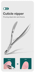 MR.GREEN Premium Manicure Set Professional-Grade Stainless Tools with Clean Lines & Travel-Ready Design Portable Case