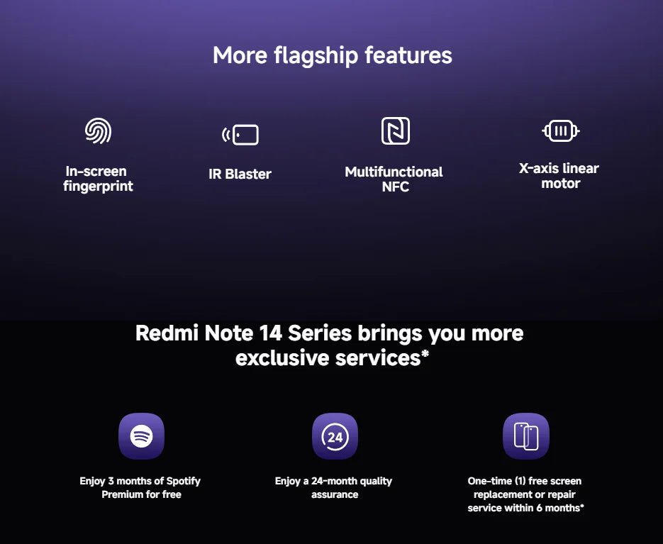 Xiaomi Redmi Note 14 Pro+ 5G Snapdragon® 7s Gen 3 IP68 Water & Dust 6.67” AMOLED display 1.5K 120Hz 5110mAh 120W 200MP Camera