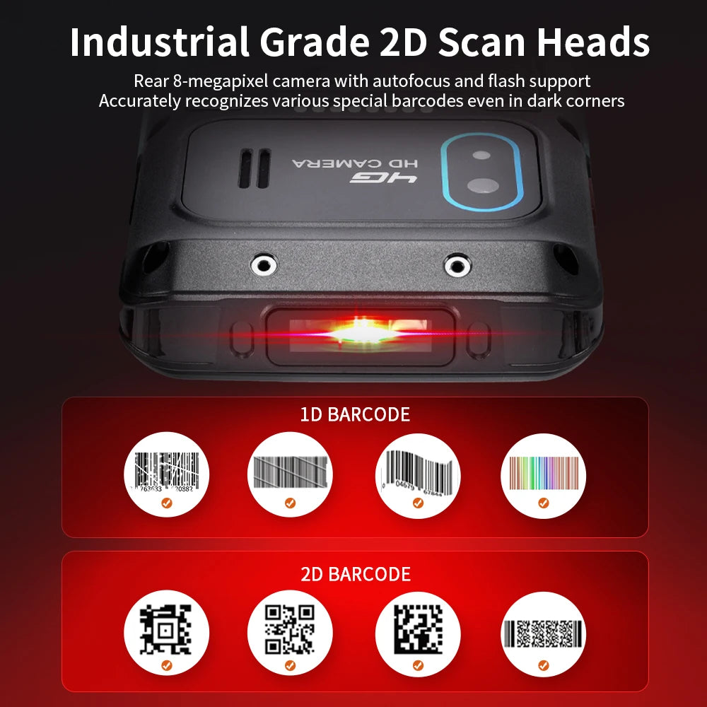YK957 JR Android 2d Qr Code Reader Handheld Terminal Pda Android Barcode Scanner with Nfc Rfid Reader Medical Device Pdas 4+64g