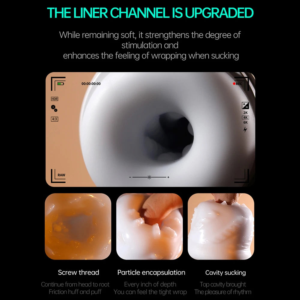 APP Remote Automatic Sucking Male Masturbator Cup Real Vagina Vibration Blowjob Masturbation Heated Sex Machines Toys For Man