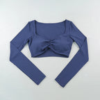 Quick Drying Breathable Short Yoga Sexy Clothes For Women Nude Feeling Fitness Tops Slim Fit Exercise Running Clothes