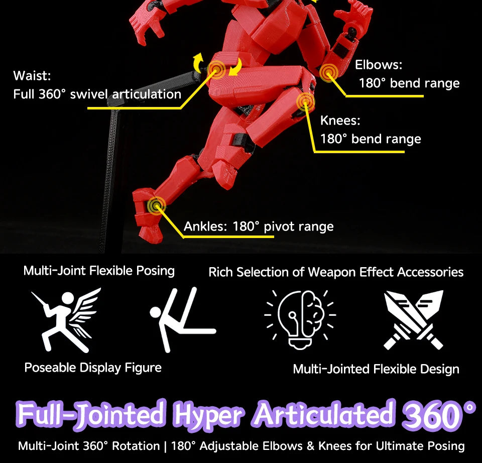9L3D Printed Deadpool Wolverine Batman Spider-Man Venom Action Figures Dummy13 Lucky13 T13  Anime Model Toys Collectors Gifts