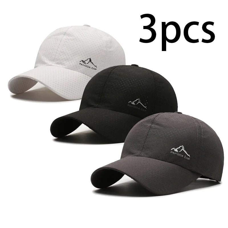 Couple's 3-Pack Quick Dry Breathable Baseball Caps, Lightweight Mesh Sun Hats for Running & Outdoor Activities Ürün ana görseli