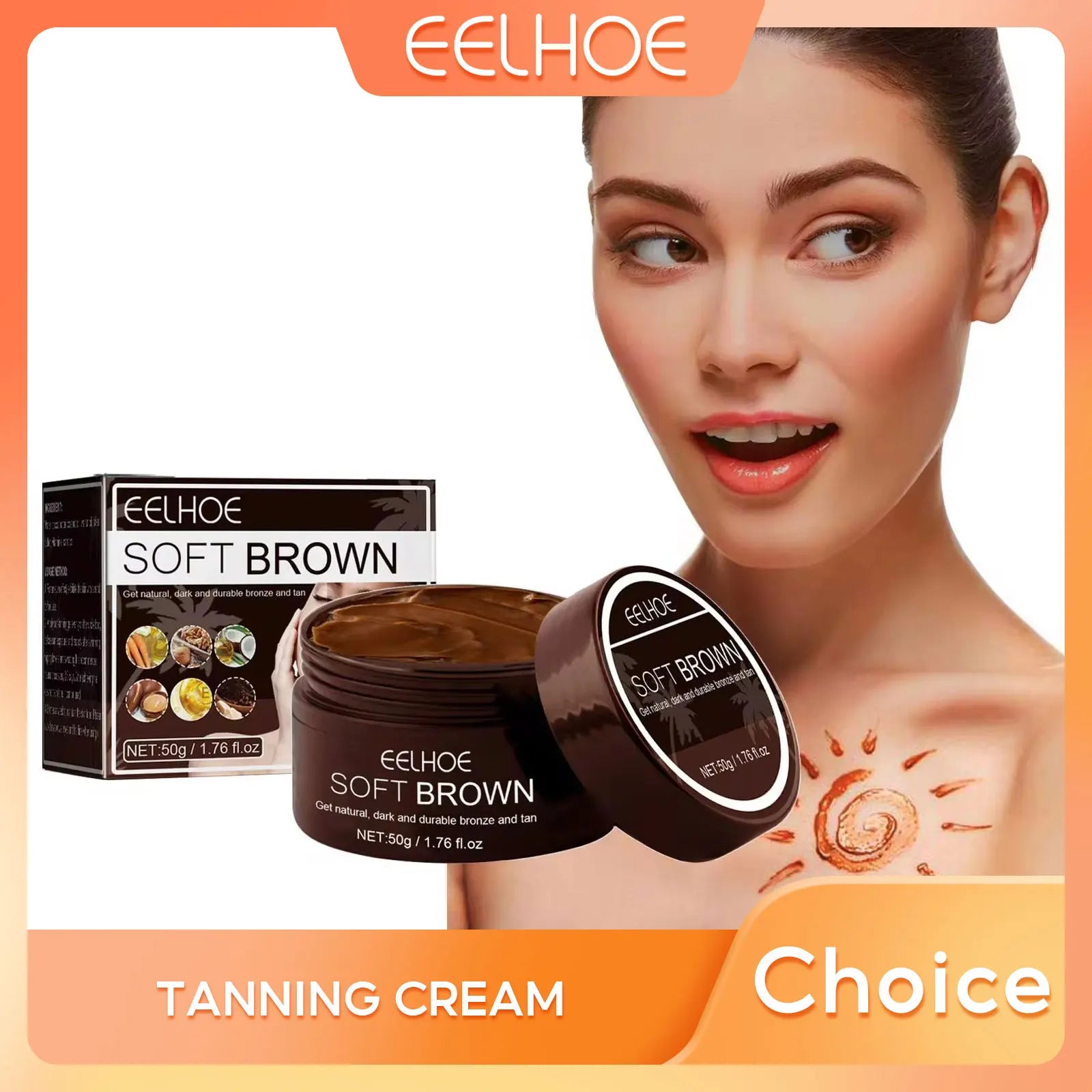 Body Self Tanning Cream Beach Solarium Outdoor Sun Suntan Protection Fast Brown Tanner Face Bronzer Tan Accelerator Cream Ürün ana görseli