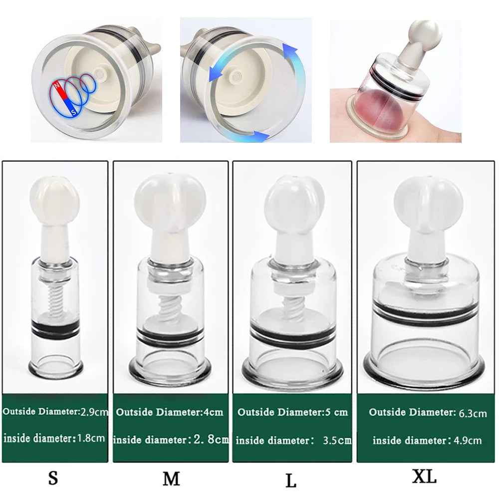 Professional Cupping Medical Chinese Vacuum Body Massager Stimulation Vacuum Cupping Nipple Sucker Inverted Suction Enlarger Cup Secondary image