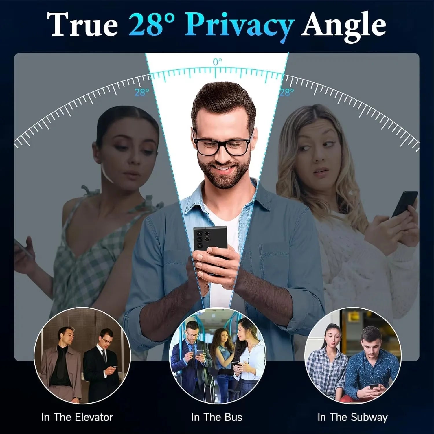 3Pcs Privacy Tempered Glass Screen Protector Fits Galaxy S25 S24 S23 S22 Series Easy to Install Secondary image