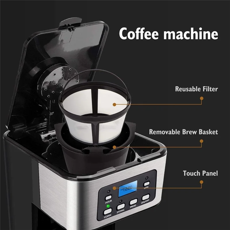 SOKANY 950W 1.5L Electric Coffee Maker 12-Cup Coffee Maker With 24-Hour Preset Keep Warm Function With Function US Plug Ürün ana görseli