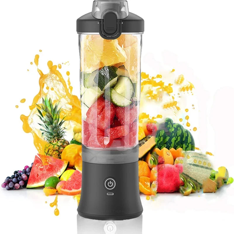 New Portable Blender 600ML Electric Juicer Fruit Mixers 4000mAh USB Rechargeable Smoothie Mini Blender Personal Juicer Colorf Ürün ana görseli