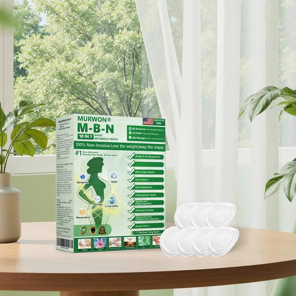 10 In 1 Nano Metabolic Patch Weight Fat Management Blood Sugar Balance Liver Support Lipid Metabolism Cardiovascular Health