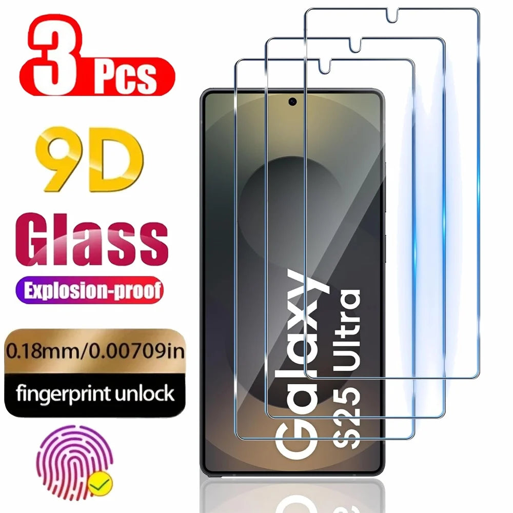 S26 S25 Ultra Protective Glass For Samsung Galaxy S25 S24 Ultra Screen Protector A17 A27 A37 A57 A56 A36 A26 A55 A54 A53 A15 A16 A35 Glass S21 S22 S23 Plus Pelicula Cristal Templado S24 FE Phone Front Film Ürün ana görseli
