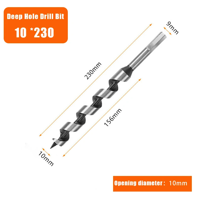230mm Metal Steel Center Drill 6/8/10/12/14/16/18/20/22/25mm HSS Twist Drill Bit for Wood Door Lock Reaming Woodworking Tools