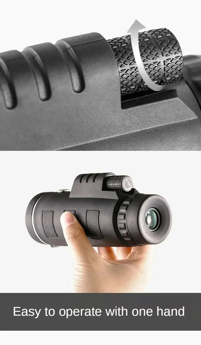 DISCOVERY 40x60 Monocular Telescope with Smartphone Holder & Tripod, High Power BAK4 Prism Lens Monocular For Hunting Camping