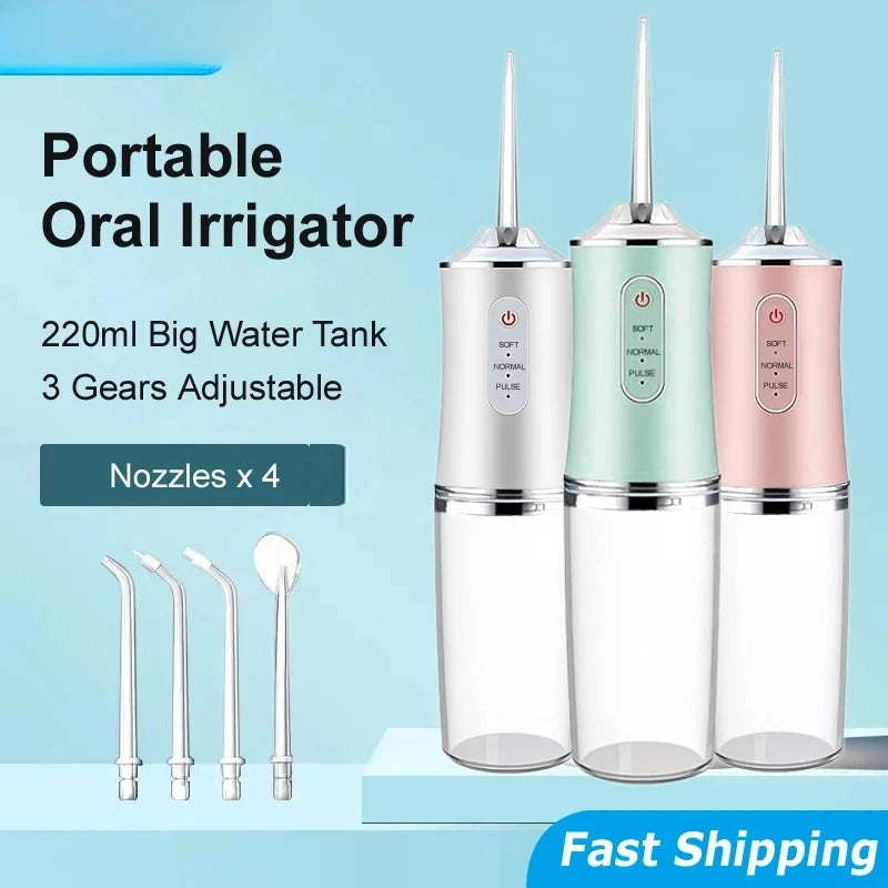 Portable Smart Electric Oral Irrigator 4 Jets 3 Modes USB Rechargeable Cordless Water Flosser Jet Irrigator Dental Teeth Cleaner Ürün ana görseli