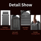 1000W Electric Heater Portable Mini Desktop Fan Heater Smart Hot Air Blower Home Bedroom Office Warmer Machine for Winter