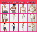 SOISOU Nylon Yoga Pants Gym Leggings Women Girl Fitness Soft Tights High Waist Elastic Breathable No T Line Sports Pants