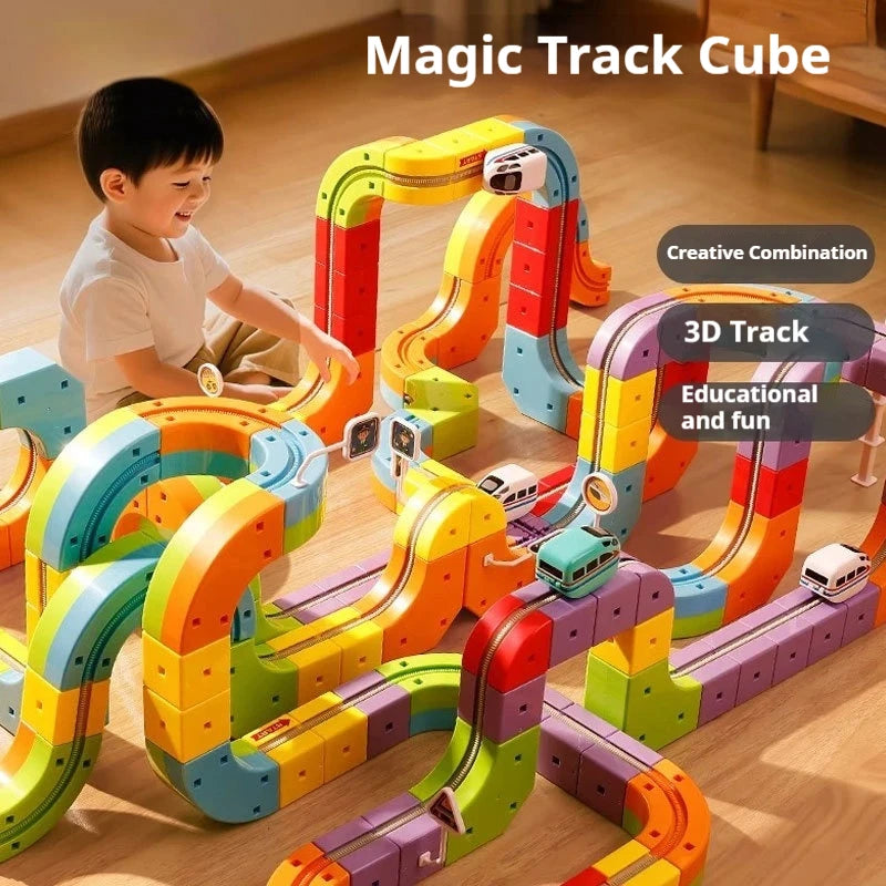 Electric Magnetic Levitation Train Set for Kids - Anti-Gravity DIY Assembly Magnetic Assembly Track Educational Toy for Boys Ürün ana görseli