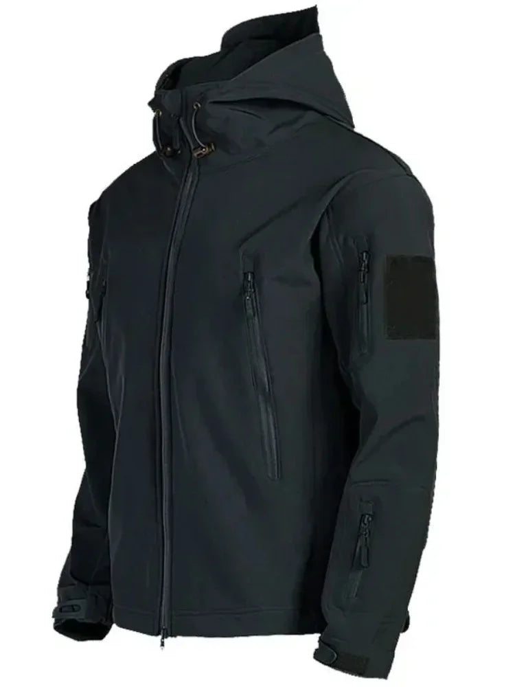 Military Shark Skin Soft Shell Jackets Men Tactical Windproof Waterproof jacket men Army Combat Jackets Mens Hooded Bomber Coats