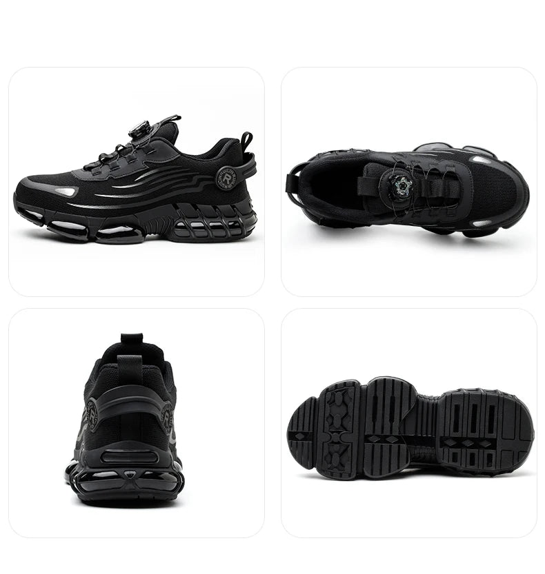 Indestructible Steel Toe Protective Safety Shoes Slip Resistant Abrasion Resistant Work Shoes Men Tough Comfortable Sneaker ﻿