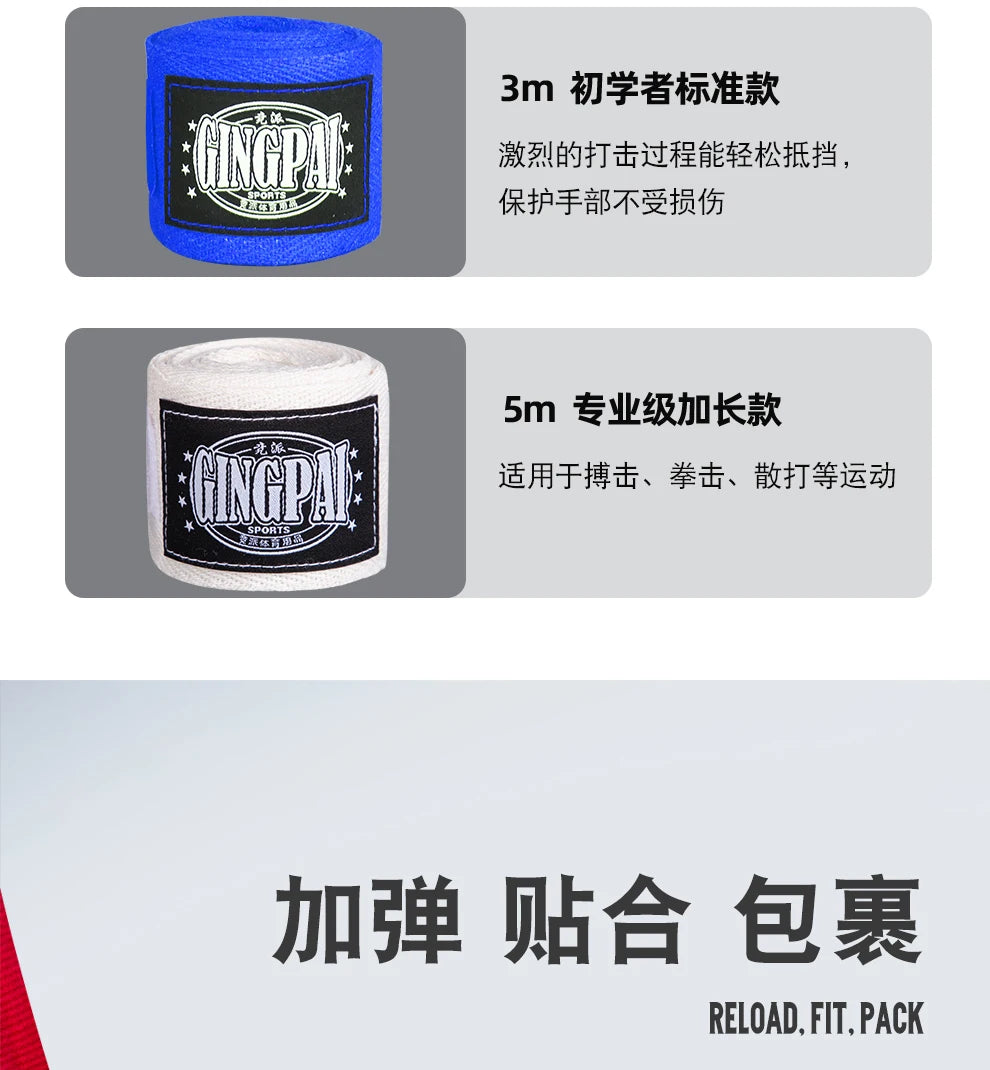 3/5M Boxing Bandage Cotton Elastic Hand Protector Wrist Wrap Handband Bandage Fitness Sanda Muay Thai Karate Sports Fist Bandage