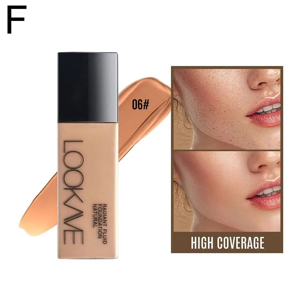 1Pcs Liquid Foundation Long Lasting Full Coverage Matte Cream CC Foundation Makeup Concealer Natural Liquid Base Moisturizing