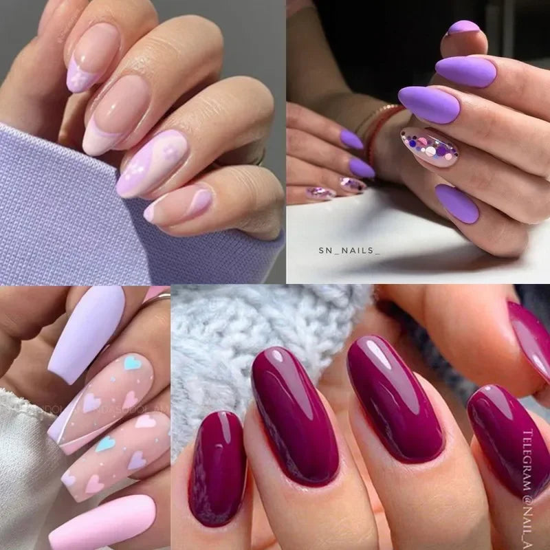 MTSSII 12pcs Gel Nail Polish Set Nude Pink Red Glitter Semi Permanent Soak Off  UV Gel Varnish Manicure Kit Nail Supplies DIY