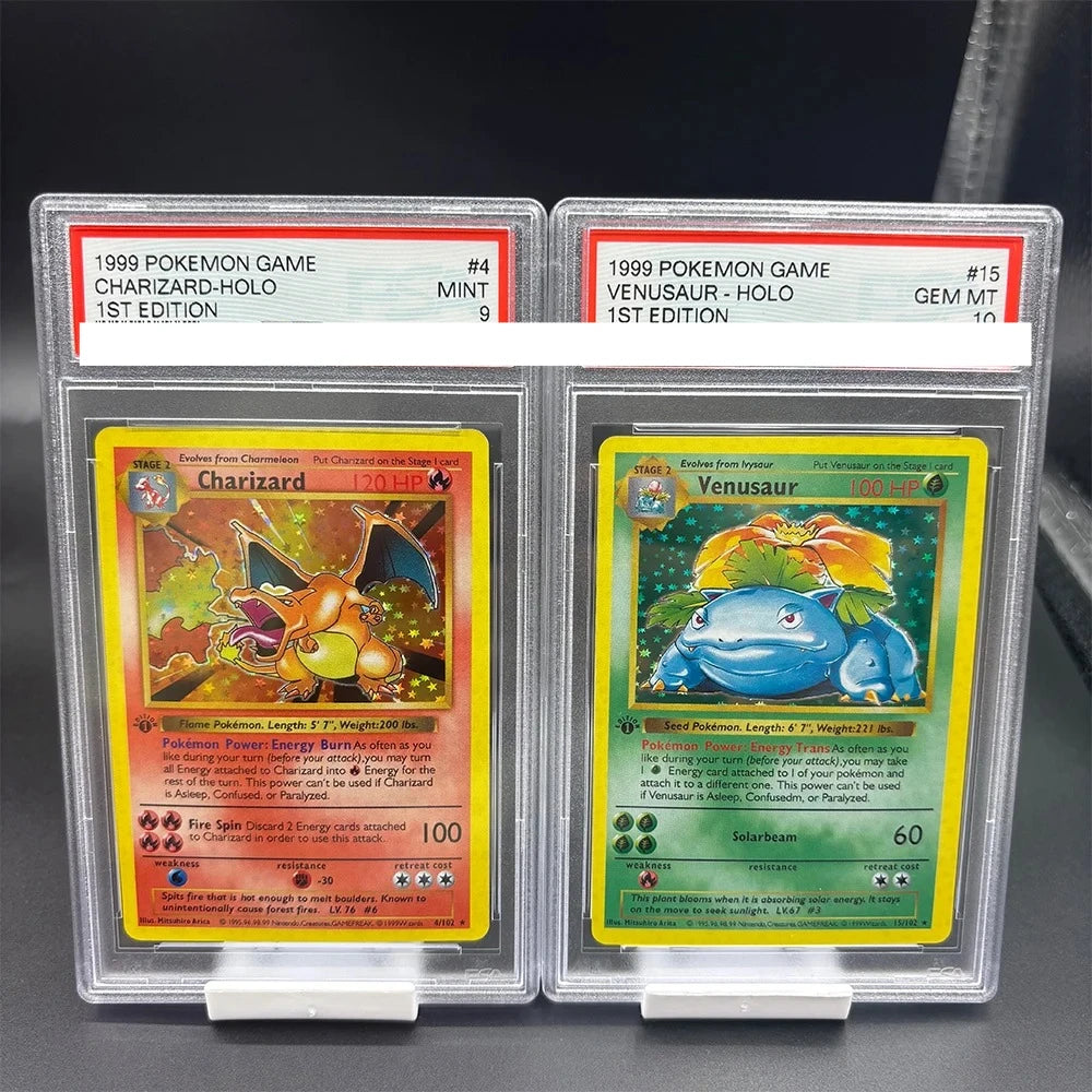 DIY 1999 PTCG GAME English Version 1ST EDITION CHARIZARD BLASTOISE Collection Card 10Points Rating Card Anime Game Card Gift Toy Ürün ana görseli